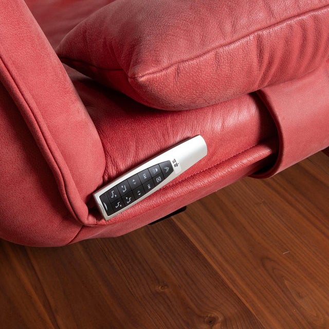 Free Motion Epos 2 Leather Two-Seater Red Electric Function Sofa from Koinor For Sale - Image 9 of 18