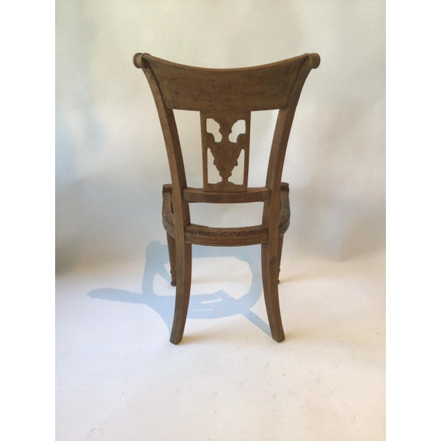 Brown 1850s French Empire Wood Side Chairs - A Pair For Sale - Image 8 of 12