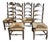 Late 20th Century High Back Vintage Dining Ladder Chairs (4) For Sale