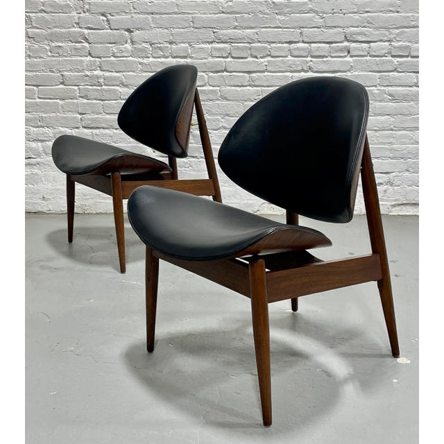 Pair - Mid Century Modern Clam Shell Chairs by Kodawood, C. 1960's For Sale - Image 9 of 18
