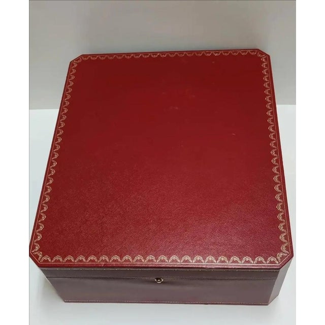 Late 20th Century Huge Authentic Cartier Red Presentation Box For Sale In Atlanta - Image 6 of 17