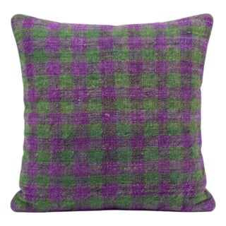 Turkish Wool Kilim Pillow Cover 16'' X 16'' For Sale