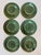 Late 20th Century Set of 6 Green Bordallo Pinheiro Majolica Salad or Dessert Plates From Portugal For Sale - Image 9 of 10
