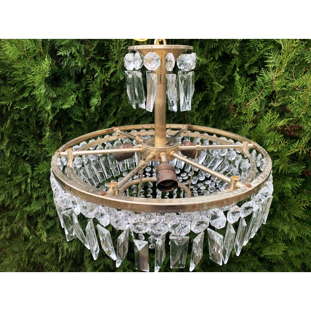 1970s Cut Crystal Chandelier, 1970s For Sale - Image 5 of 18