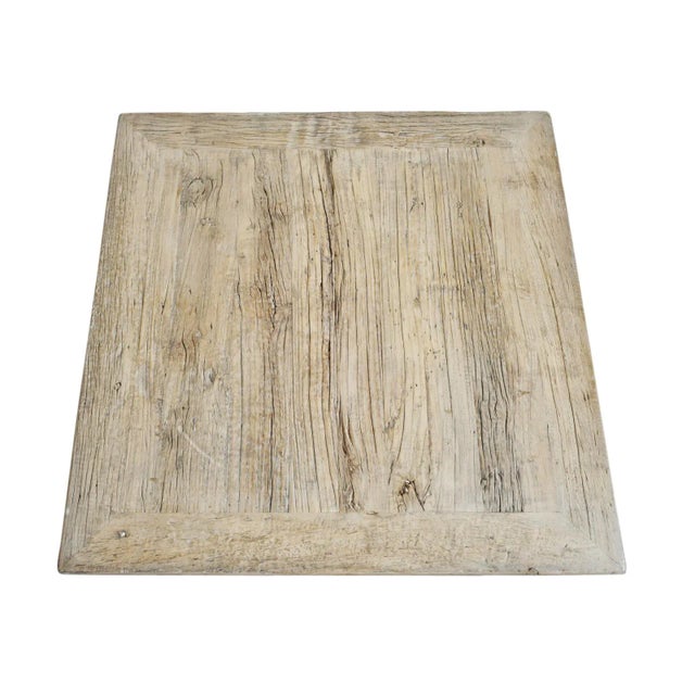 Mid 20th Century Vintage White Square Ming Farmhouse Coffee Table For Sale - Image 5 of 8