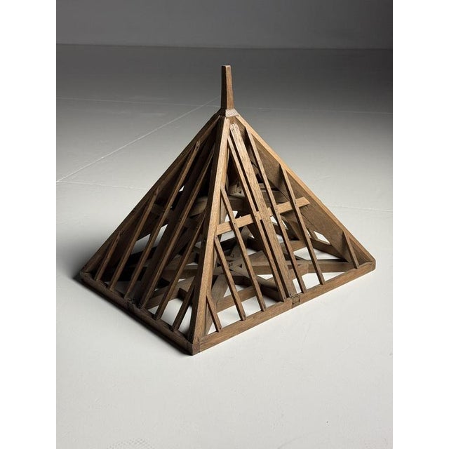 French Roof Construction Model in Oak For Sale - Image 16 of 17