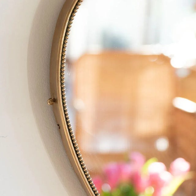 Metal 1950s Italian Brass Mirror For Sale - Image 7 of 9