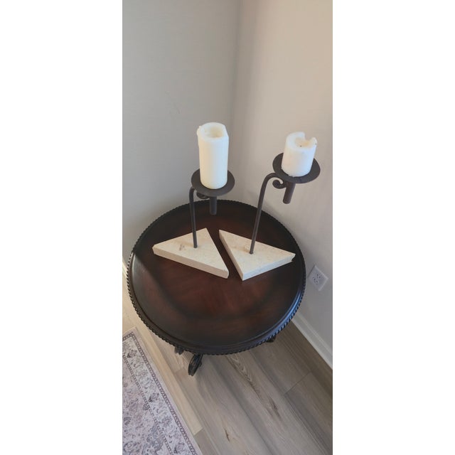 Matching Round End Tables – Steve Silver Crowley – Dark Cherry For Sale - Image 9 of 15