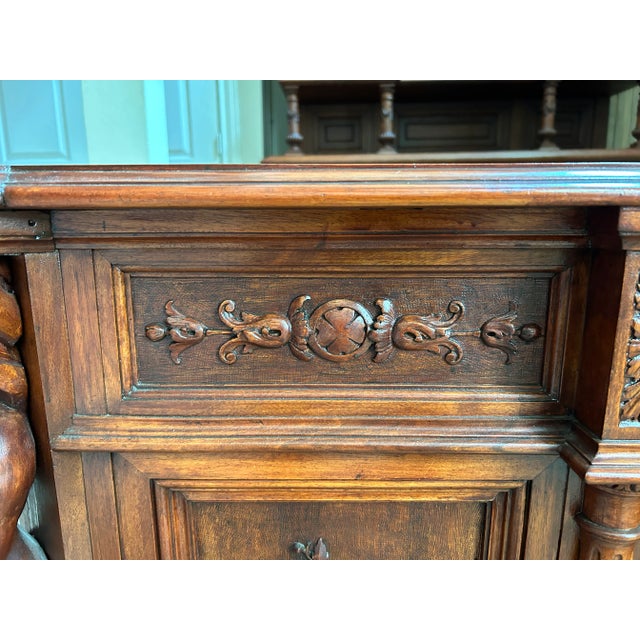 Antique Renaissance Revival Executive Desk For Sale In Houston - Image 6 of 10