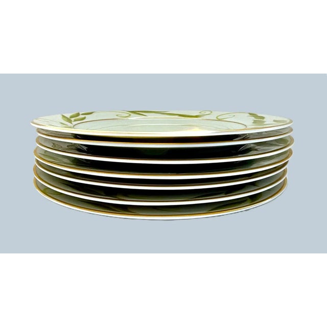 2000 - 2009 Limoges France Bernardaud Frivole Salad Plates - Set of 7 For Sale - Image 5 of 8