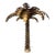 Vintage Hollywood Regency Style Metal Palm Tree Wall Sconce For Sale