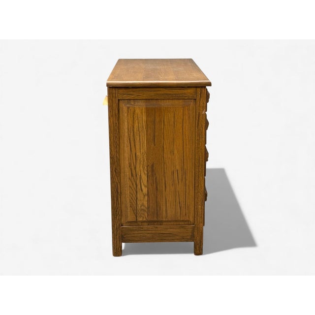 A. Brandt Ranch Oak, Oak, Chest of Drawers, Usa, 1950s, 2 Pieces For Sale - Image 11 of 12