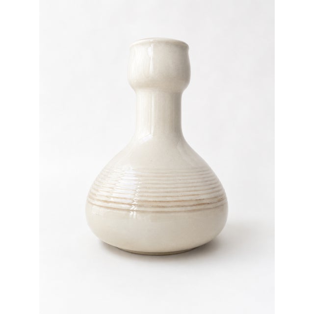 Ceramic Mid-Century Modernist Incised Stoneware Bottle Vase by Franco Bucci for Pesaro Laboratory, 1970s For Sale - Image 7 of 7