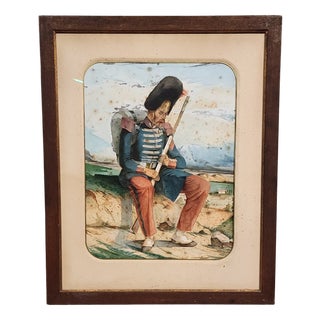 Unknown, The Warrior's Rest, 1800s, Watercolor on Paper, Framed For Sale