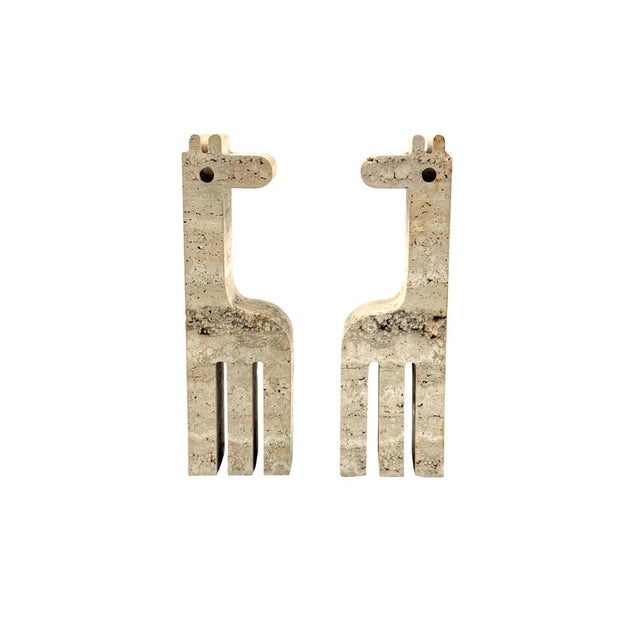 Modern Travertine Giraffe Bookends from Fratelli Mannelli, Italy, 1970s, Set of 2 For Sale - Image 10 of 17
