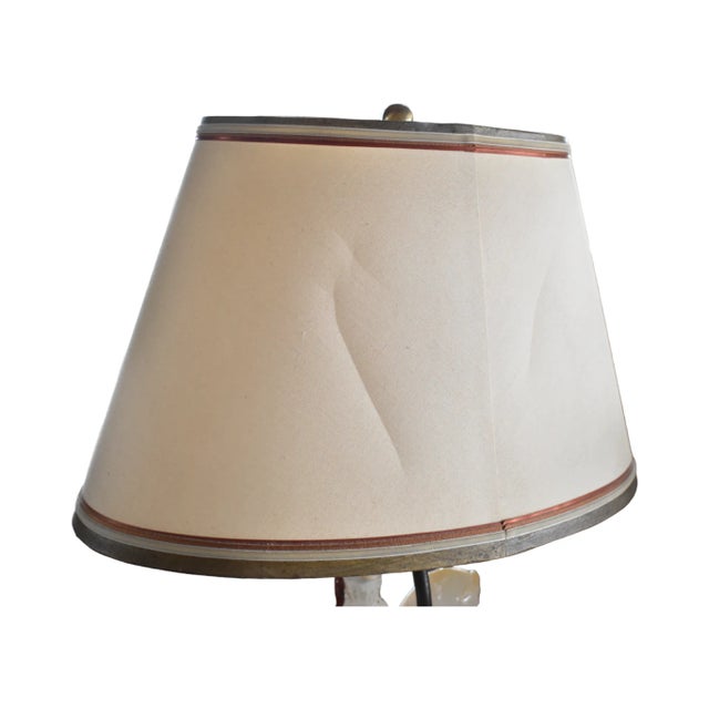 Antique Staffordshire Horse, Lady, and Lamb Figurine Lamp For Sale - Image 10 of 11