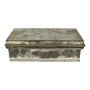 Mid 20th Century Handmade Galvanized Metal Box