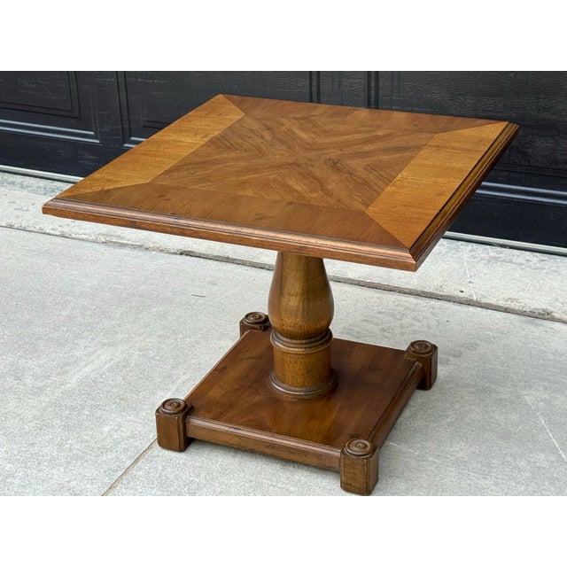 Mid-Century Modern 1968 Vintage Drexel Drexel Heritage Pedestal Bunching Table - Model 205-105 For Sale - Image 3 of 11
