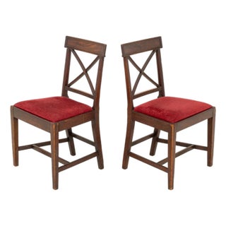 Georgian Mahogany Dining Chairs, Pair For Sale