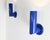 Pair of blue articulated wall sconces by italian designer goffredo reggiani. Signs of wear, but in perfect working order....