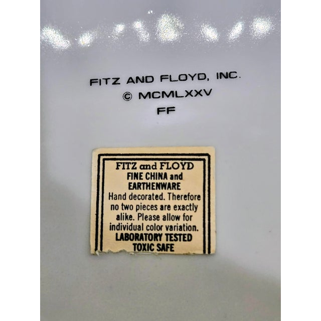 1975 Fitz and Floyd Samurai Horsemen Ice Bucket & 4 Dessert Plates, 5-Piece Set For Sale - Image 10 of 10