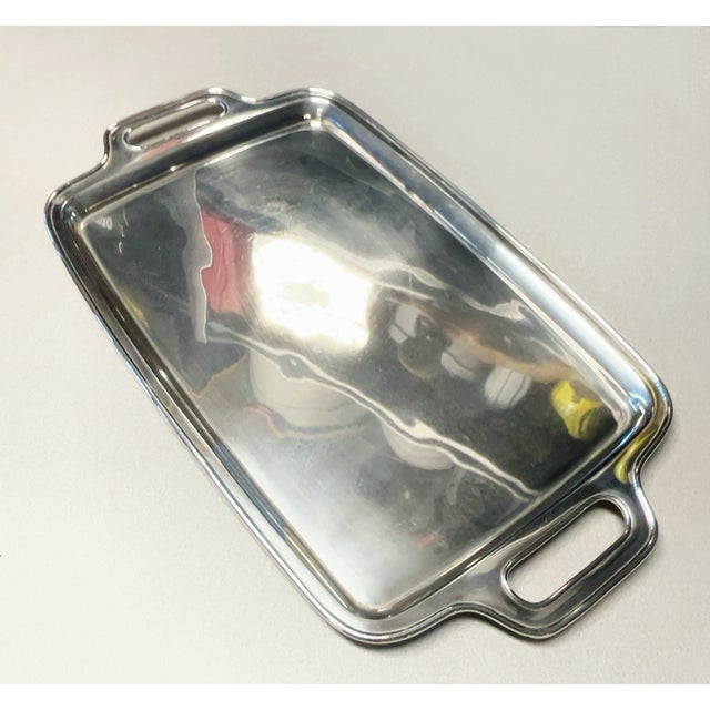 Mid 20th Century Shobido Japanese Jungin Pure Silver Serving Tray, 22" For Sale - Image 4 of 13