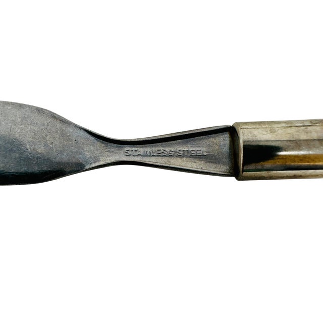 Vintage Frontier Forge Lucite Flatware Set of 13 | MCM Service for 12, Cake Forks and Server | Clear Acrylic Japan Retro For Sale - Image 10 of 13