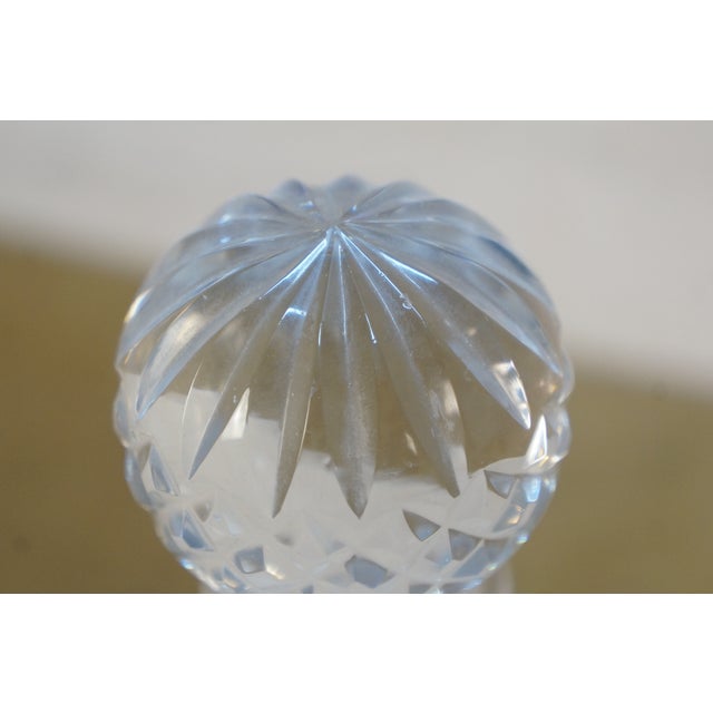 Transparent Late 20th Century Waterford Lismore Irish Cut Crystal Ships Decanter Liquor Bottle W/ Stopper 11" For Sale - Image 8 of 13