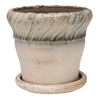 Vintage Ceramic Planter Vase in Pale Pink Matte Glaze by Deanna Nichols For Sale