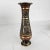 Indian Vintage Hand-Engraved Brass Nakkashi Vase, Etched Floral Pedestal Form, 9.5" For Sale - Image 3 of 9