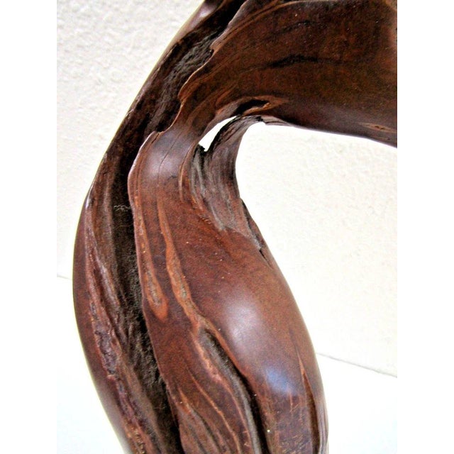 1970s Costa Rican Henry Villalobos Cypress Wood Abstract Sculpture Titled Ceremony For Sale - Image 10 of 14