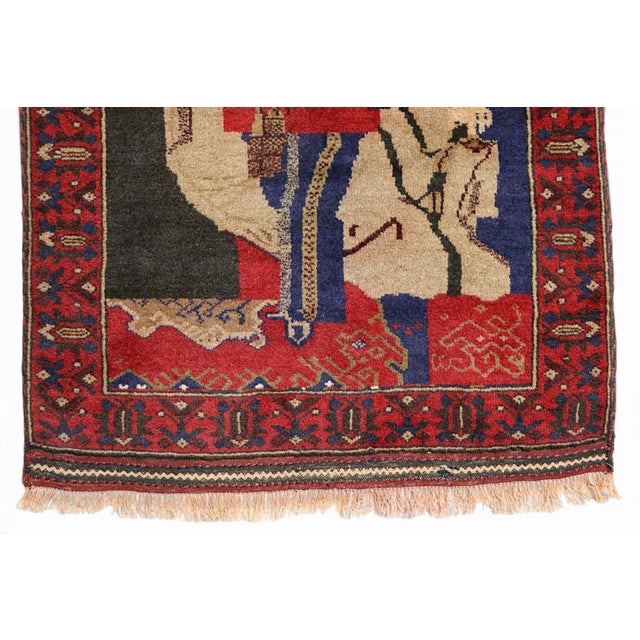 Vintage Hand-Knotted Wall Rug, 1970s For Sale - Image 10 of 18