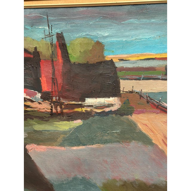 Kai Christensen, Cubist Landscape, 1950s, Oil on Canvas, Framed For Sale - Image 7 of 10