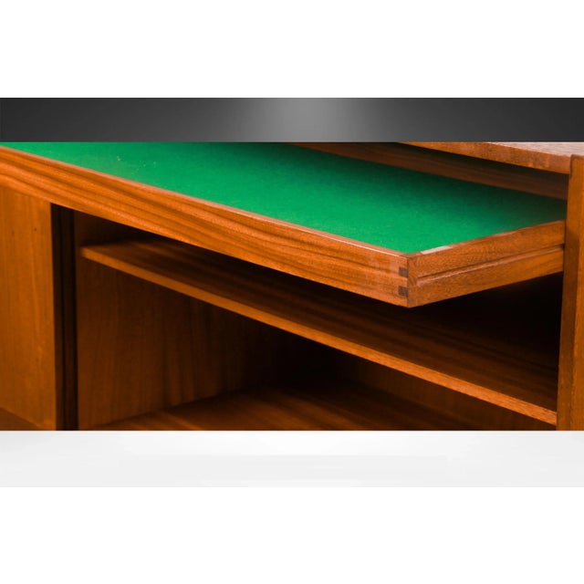 Teak Mid Century Denmark Sliding Door Sideboard Credenza For Sale - Image 9 of 14