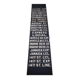 Vintage New York City Subway Scroll For Sale