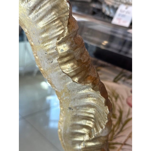 Venetian Italian Gold Gilt Wood Gesso Scalloped Ruffle Oval Wall Mirror ...