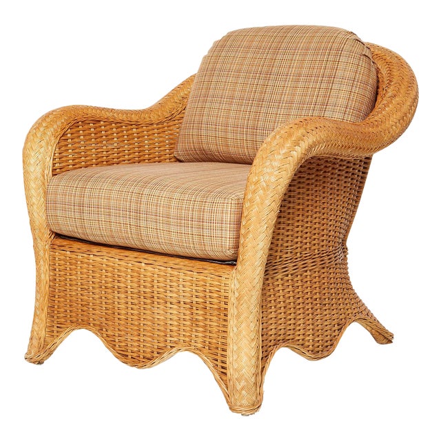 Vintage Henry Link Sculptural Wicker Lounge Chair Chairish