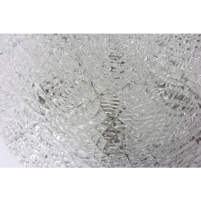 Large Austrian Ice Glass Flush Mount from Kalmar, 1960s For Sale - Image 10 of 11
