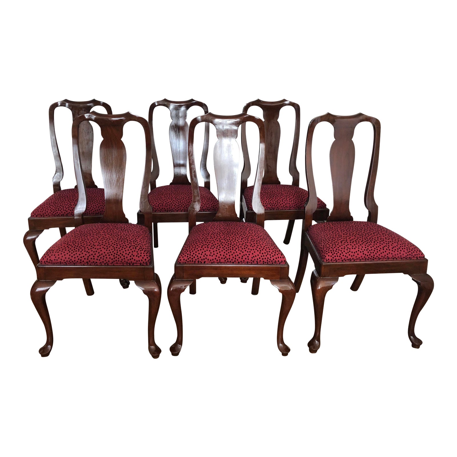 Henkel Harris Wild Black Cherry Dining Chairs Set Of 6 Chairish