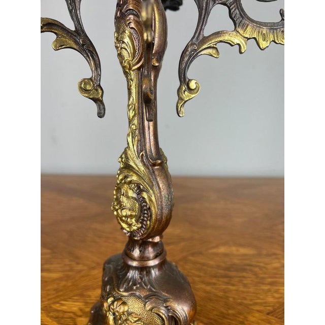 Metal Vintage French Style Ornate Decorative Candleholder For Sale - Image 7 of 10