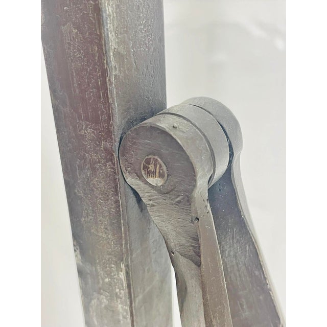 Pair of Sculptural Bronze & Steel Stands by Marcello Mioni, Italy, 1970s For Sale - Image 16 of 18