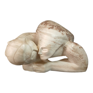 Leonora Eunice Arye Museum Quality Marble Sculpture "The Kiss" 1977