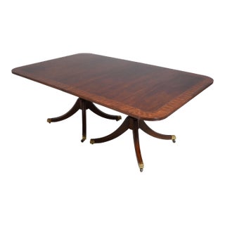 Ej Victor Banded Mahogany Dining Room Table For Sale