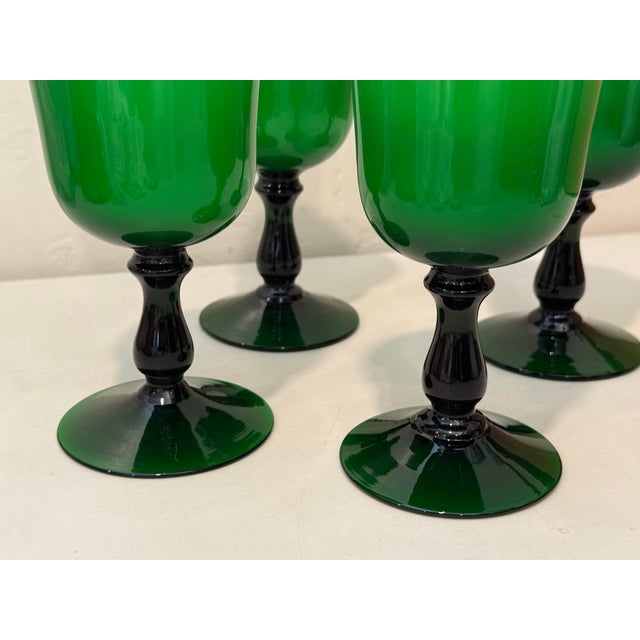 Glass Mid 20th Century Mid-Century Modern Carlo Moretti Murano Cased Glass Wine Goblets - Set of 4 For Sale - Image 7 of 12