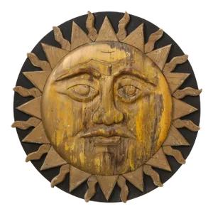 Large Carved Black and Gold-Painted Sunburst