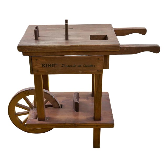 Antique Wooden Cart with Wheels For Sale