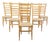 Italian Beechwood Ladder Back Chairs, 1970s, Set of 6 For Sale