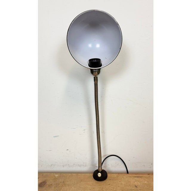 Vintage Italian Chrome Gooseneck Table Lamp, 1960s For Sale - Image 10 of 17