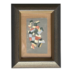 1940’s Original Miniature Abstract Expressionist Cubist Watercolor Painting