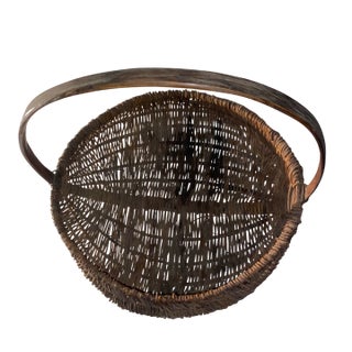 1930s Buttocks-Shaped Honeysuckle Gathering Basket For Sale